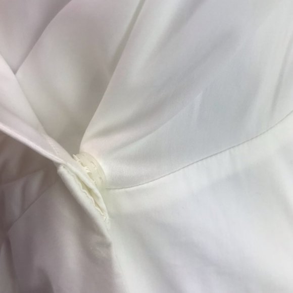 Lafayette 148 Jillian Wrap Side White Blouse 12 - Picture 4 of 4